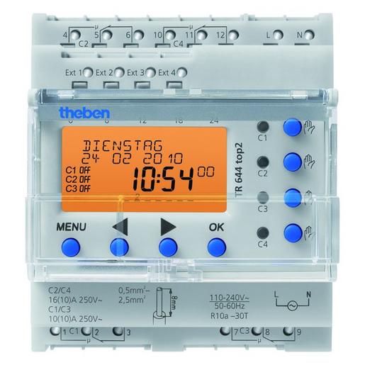 TR 644 top2 Reiheneinbau-Jahreszeitschaltuhr 4 Kanal