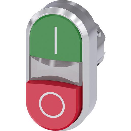 3SU1050-3BB42-0AK0 Doppeldrucktaster, 22mm, rund, Metall, h