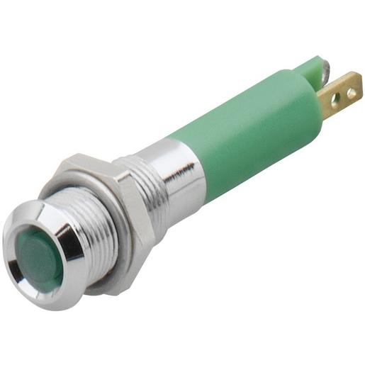 17-000351 Leuchtm.M6 24VDC grün 3 mm flach
