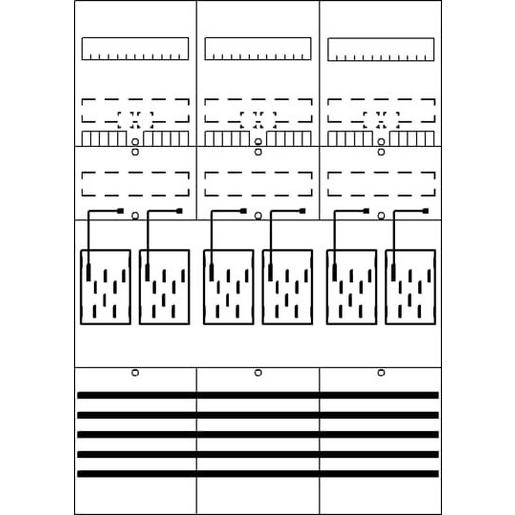 BF37L6 BF37L6 Zählerfeld 7RE 6Z vorverdrahtet m