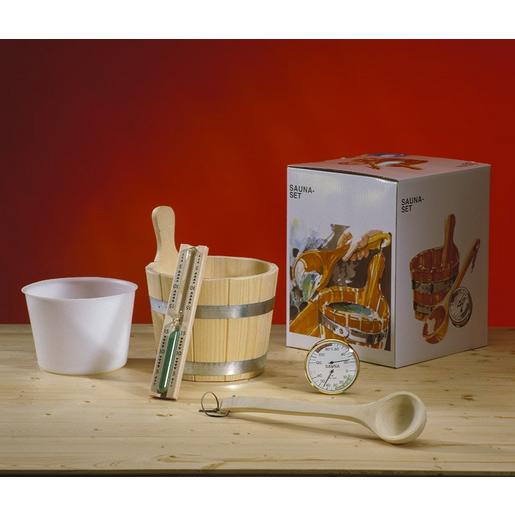 Saunaset N1 6 teilig Saunaset 6 teilig , Kübel, Einsatz, Kell