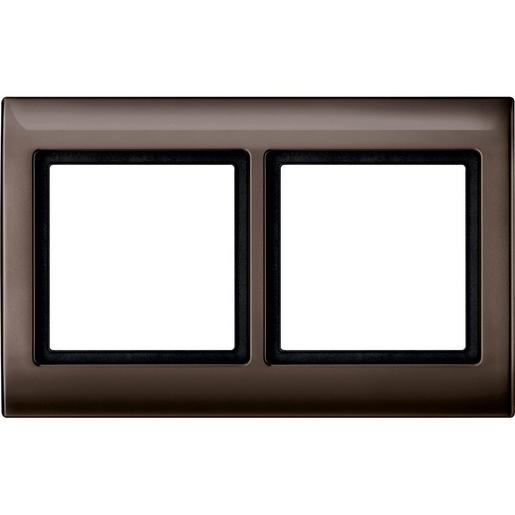 400215 AQUADESIGN-Rahmen, 2fach, dunkelbrasil