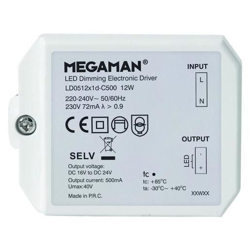 MM56018 MEGAMAN LED Dim. Treib. 12W-500mA f. RIC