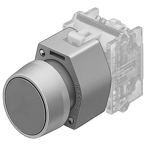 704.010.0 Drucktasten-Vorsatz grau/schwarz I D29