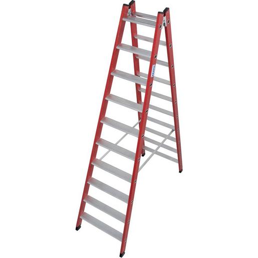 815460 Kunststoff-Stufen-DoppelLeiter, 2x10 Stu