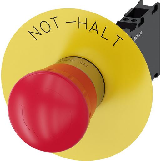 3SU1150-1HB20-3FH0 Not-Halt-Pilzdrucktaster, 22mm, rund, Me