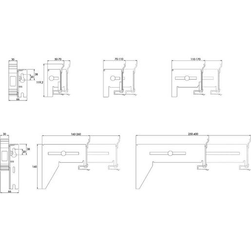 5583574 TTA-TN110 VERSTELLBARE KONSOLE fuer Wand