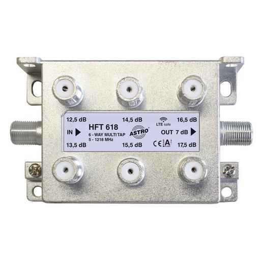 HFT 618 Abzweiger 6-Fach, Durchgangsdämpfung 6,8