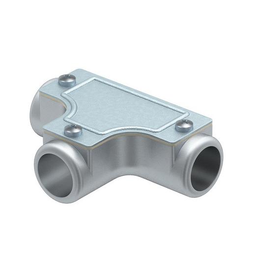 SKT40W ALU Kontroll-T-Stück ohne Gewinde Ø40mm Alum