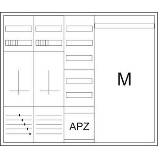 ZSD-ZZV2K-1100/APZ Zähler-Komplettschrank für 3-Punktbefest