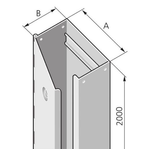 SK20 300/150 S C Scharnierkanal mit Riegelverschluss.