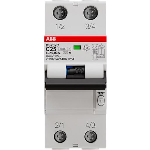 DS202C C25 A30 DS202CA-C25/0,03 FI/LS-Schalter 6kA, 2P,