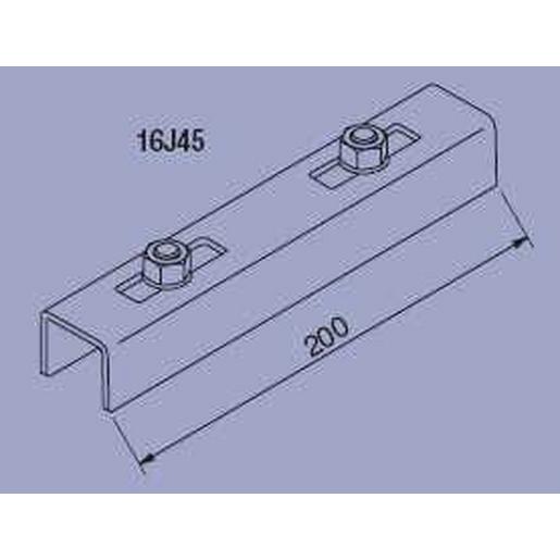 16J45 Stoßverbinder C-Schiene 41x41 inkl. 2 Sc