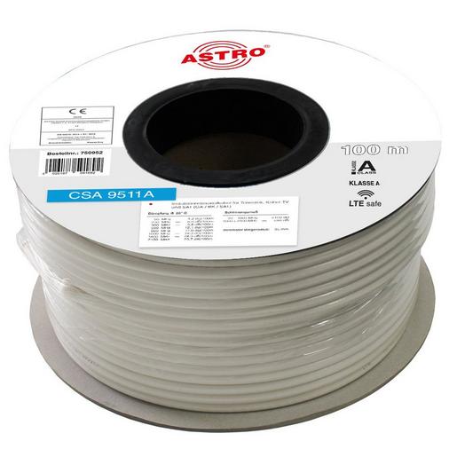 CSA9511A/100 Koaxialkabel, 3-fach geschirmt (2x AL-Fo