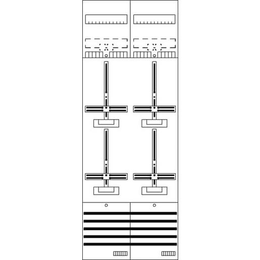 DF29G4 DF29G4 Zählerfeld 9RE 4Z vorverdrahtet m