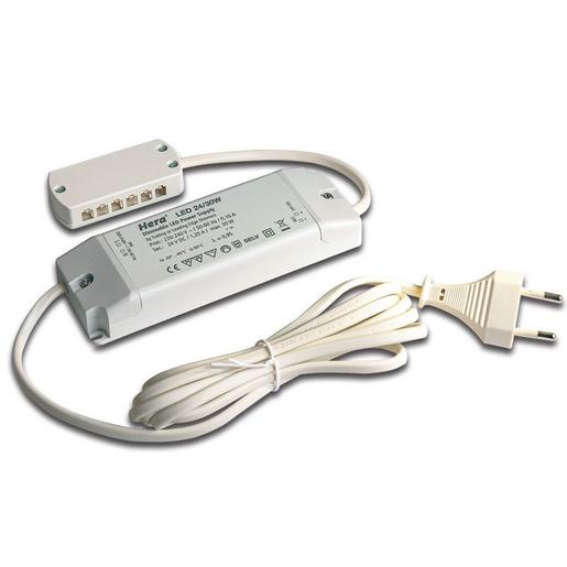 Trafo LED 24/30W dim Eurostecker, 12-f. Verteiler LED Trafo 24V 30W dim