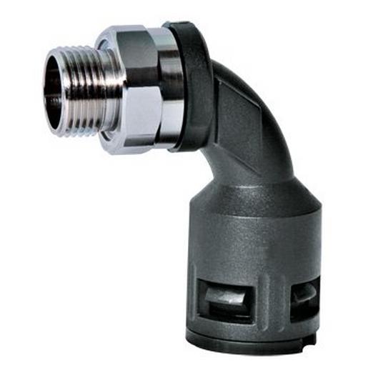 RQBK90DR-M, AD34,5-M32 kurzes Gewinde Kunststoff-Schnellverschraubung 90° Boge