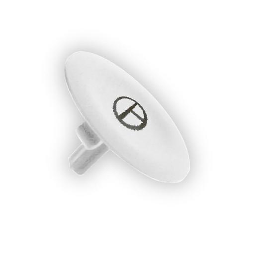 ZBA145 Tastenschild, weiß, Beschriftung T für r