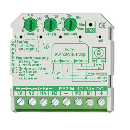 FE3 M (12-24V DC) Funk-AUF/ZU-Steuerung 12-24V DC (UP), mi