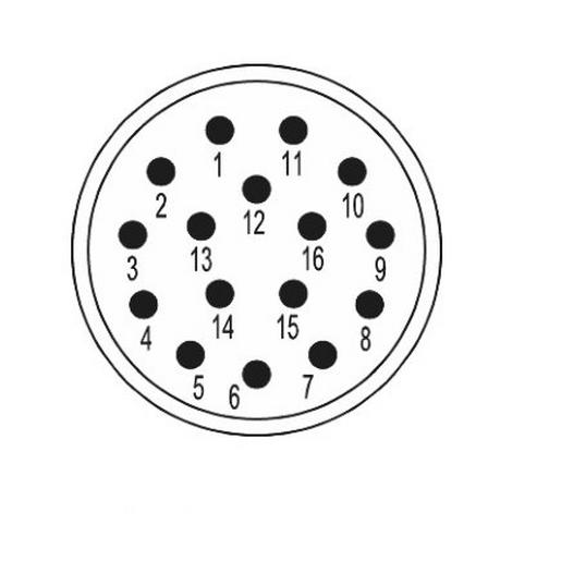 7001916104 M23 Signal Einsatz 16 polig Lötbuchsen g