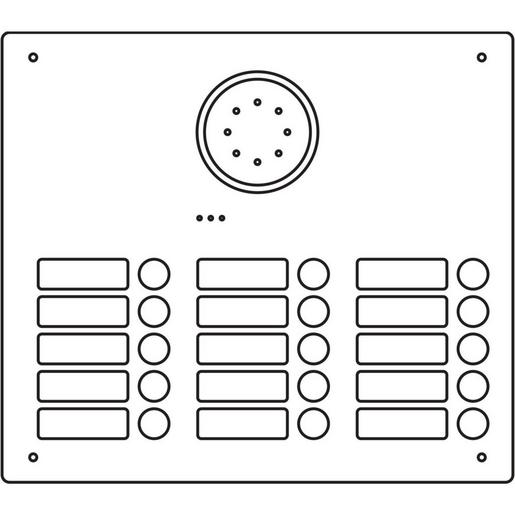 1813120 Acero Edelstahl-Türstation Audio, 15 WE,