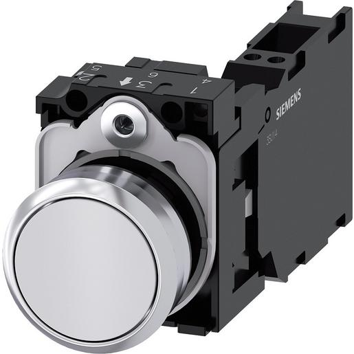 3SU1150-0AB60-3FA0 Drucktaster, 22mm, rund, Metall, hochgla