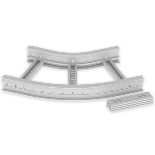 67416-04 Unex Flachbogen 45° 85x400 R300 aus U23X