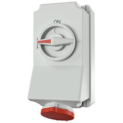 5100AE Wanddose DUO, 16A4p6h400V, IP44 HW/VN