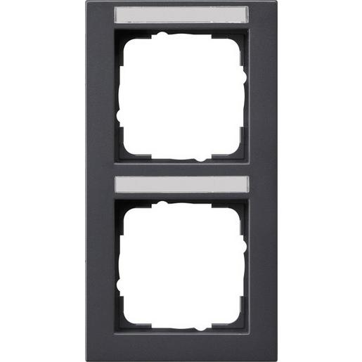 110223 Abdeckrahmen 2f senkr. BSF Gira E2 Anthr