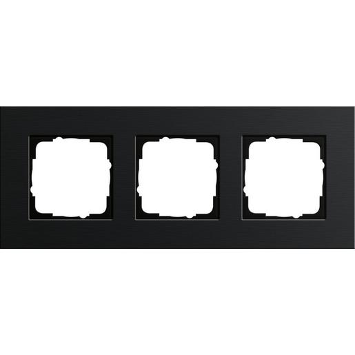 0213126 Abdeckrahmen 3f Gira Esprit Alum.Schwarz
