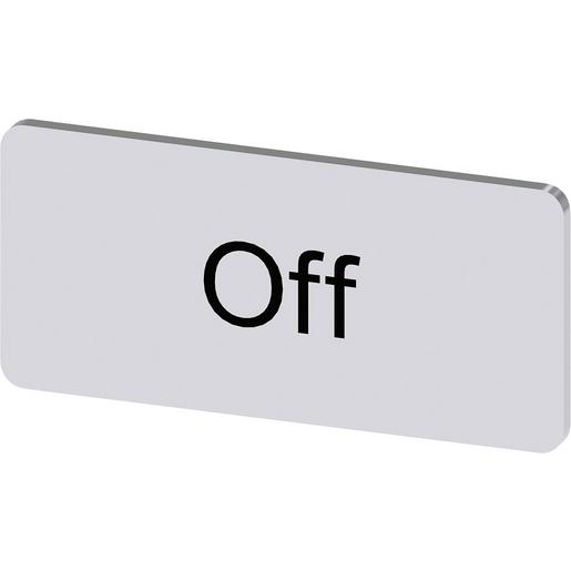 3SU1900-0AC81-0DK0 Bezeichnungsschild 12,5x27mm, Schild sil