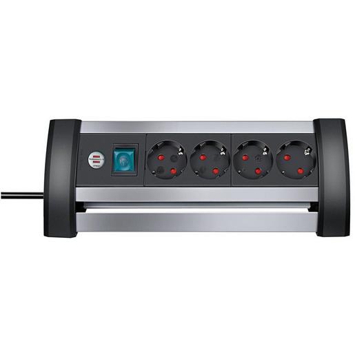 1394000414 Alu-Office-Line Steckdosenleiste 4-fach