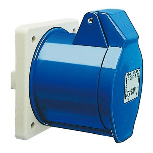 411306 Anbaudose gerade 16A 3P 6h mit Flansch 7