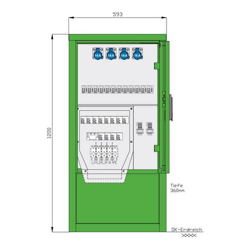 84085800 Stromverteiler für Freizeitanlagen mit 1