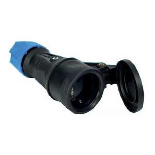 SCH21/K/PG/BL Schutzkontaktkupplung mit Klappdeckelmet