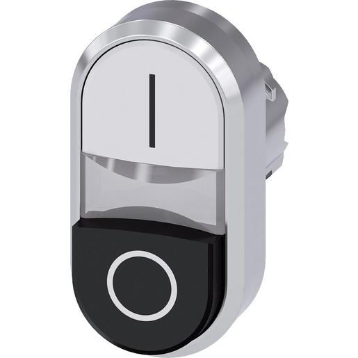 3SU1051-3BB61-0AK0 Doppeldrucktaster, bel., 22mm, rund, Met