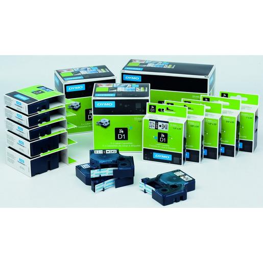 S0720850 D1-Schriftband 19mmx7m rot auf weiß