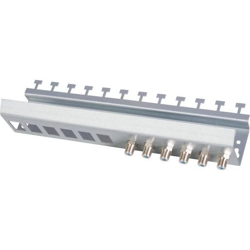 PATCH6+6 Patchfeld 6+6 Keystone/Koax, für Kommuni