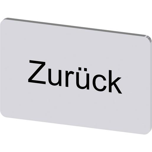 3SU1900-0AD81-0AG0 Bezeichnungsschild 17,5x27mm, Schild sil