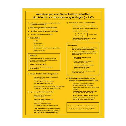 182758 Sicherheitsaushang "Anweisungen Sicherhe