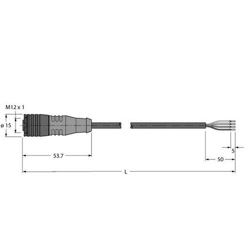 RKC4.4Q-5/TXL Aktuator- und Sensorleitung / PUR, Schne