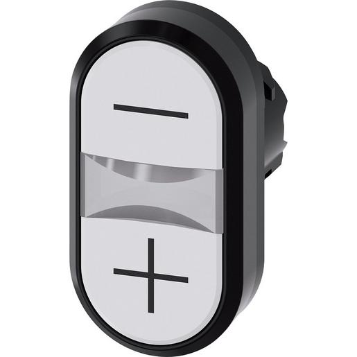 3SU1001-3AB66-0AL0 Doppeldrucktaster, beleuchtet, 22mm, run