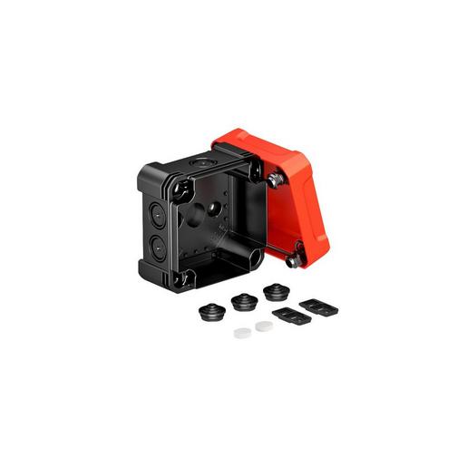 X04 SW-RO Kabelabzweigkasten mit rotem Deckel 114x