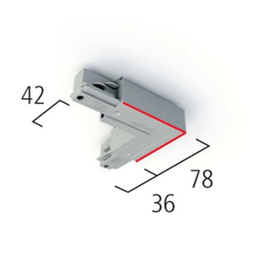 HLTS409WEn Eckverbindung Schutzleiter außen weiß