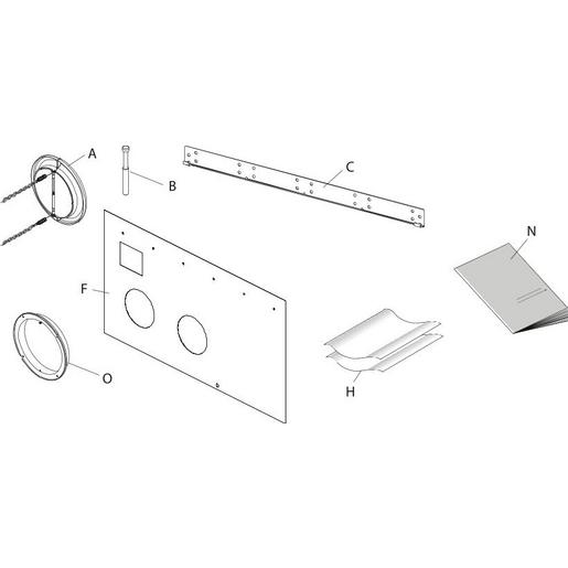 ET-HP-FIRE+ICE-AP-PREIK Vor-Insta-Set aus Bohrschablone, Schiene
