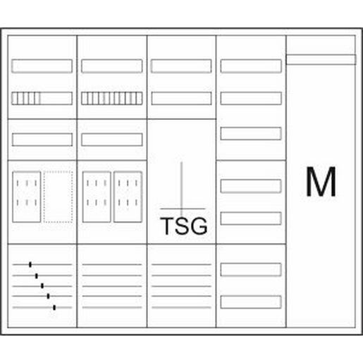 ZSD-Z2ZTVK-1100-BKE-I Zähler-Komplettschrank für eHZ, ohne Bes