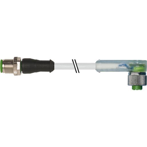 7000-40321-2230200 M12 St. 0° / M12 Bu. 90° A-kod. LED