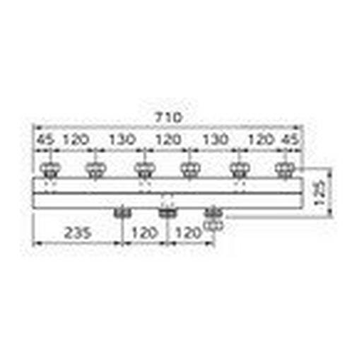 Verteilerbalken für 3 Rohrgruppen VAILLANT Verteilerbalken für Anschluss v
