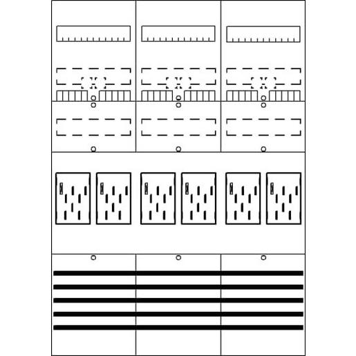 BF37B6 BF37B6 Zählerfeld 7RE 6Z vorverdrahtet m