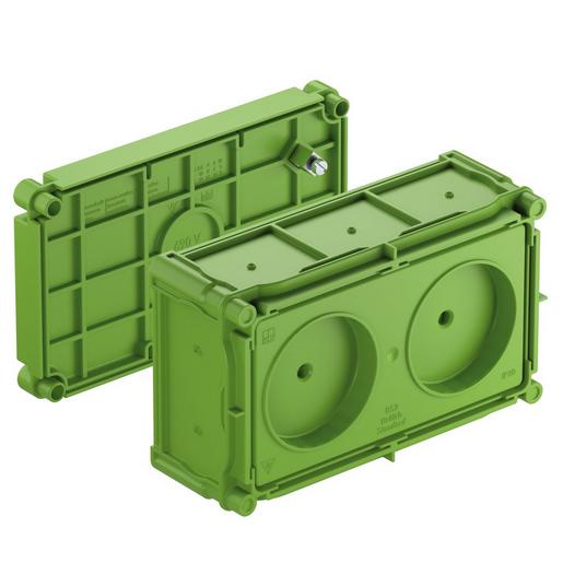 BS 2 Geräteeinbaudose, grün, Schutzart IP30,